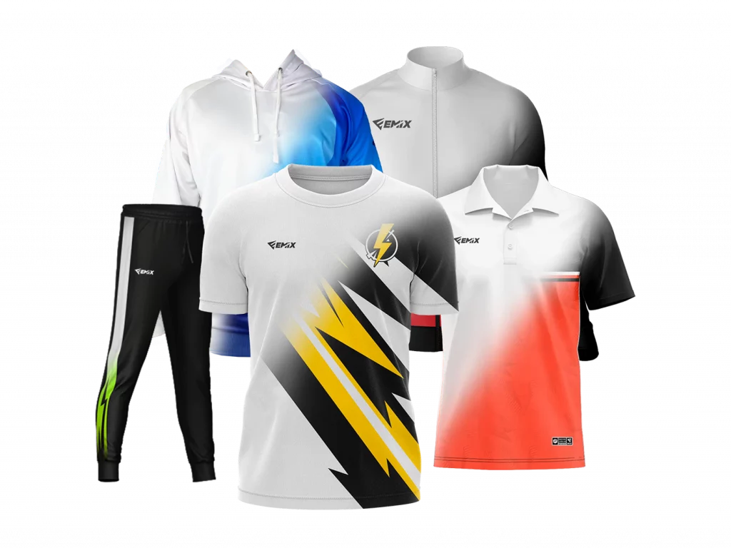 Colección de prendas deportivas textiles para personalizar